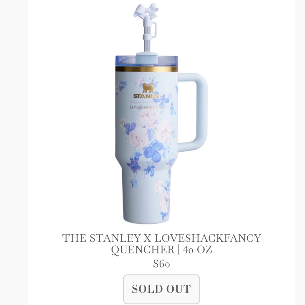 Stanley x LoveShackFancy Quencher 40 oz. Everblooming Rosettes